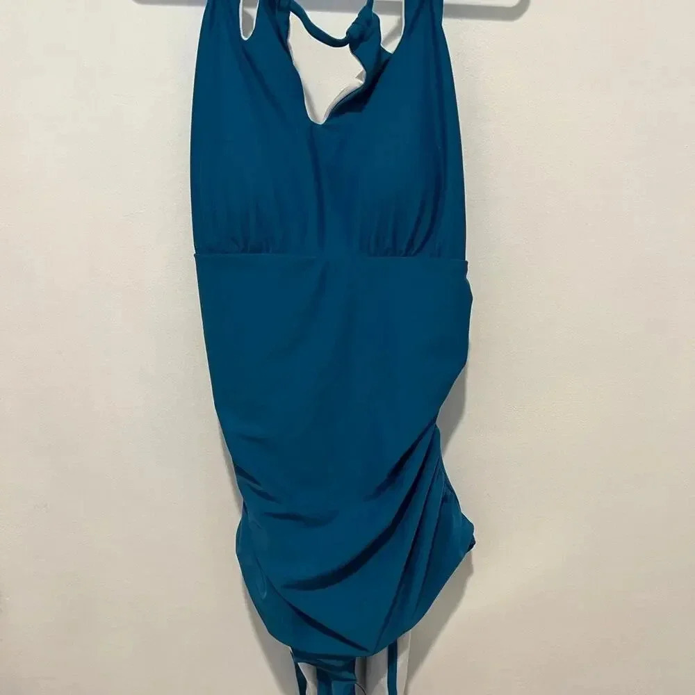 cupshe teal one piece NWT size S